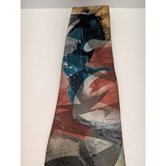 Vintage‎ Wembley Abstract Pointed Classic Necktie Tie - Picture 2 of 9